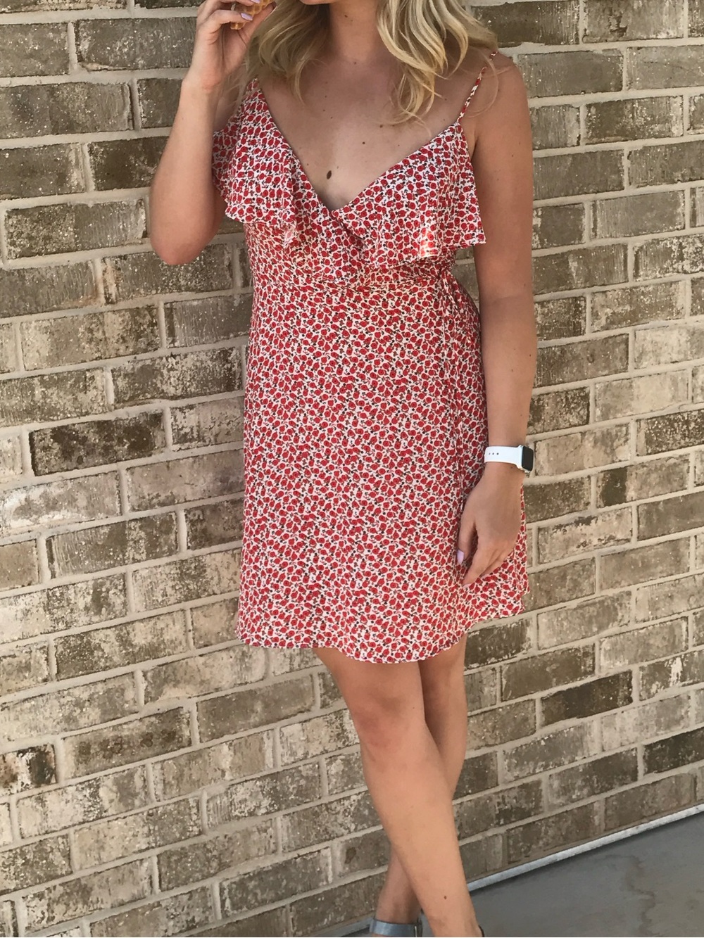 Bailey / 44 red floral mini dress